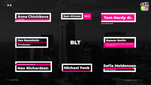 Stylish Lower Thirds FCPX - 54018350