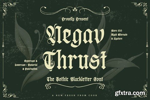 Negav Thrust - Gothic Balckletter Font JNR7FEJ Negav Thrust - Gothic Balckletter Font JNR7FEJ