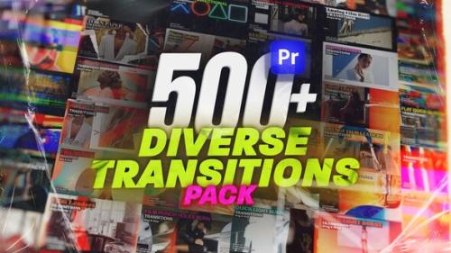 Diverse Transitions Pack for Premiere Pro: Glitch, Film, Light, Seamless, Collage, Paper & More - 54029369