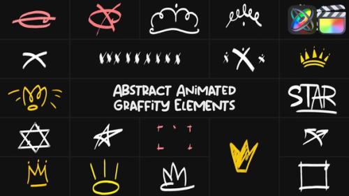 Abstract Animated Graffity Elements for FCPX - 54038301