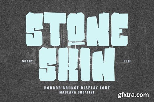 Stone Skin Horror Grunge Font WT4QGDQ Stone Skin Horror Grunge Font WT4QGDQ