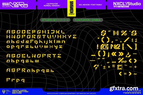 Nexiom Font Family - Y2k Cyberpunk Mecha Font KLY3KYC Nexiom Font Family - Y2k Cyberpunk Mecha Font KLY3KYC