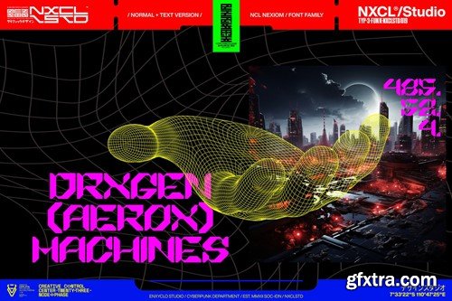Nexiom Font Family - Y2k Cyberpunk Mecha Font KLY3KYC Nexiom Font Family - Y2k Cyberpunk Mecha Font KLY3KYC