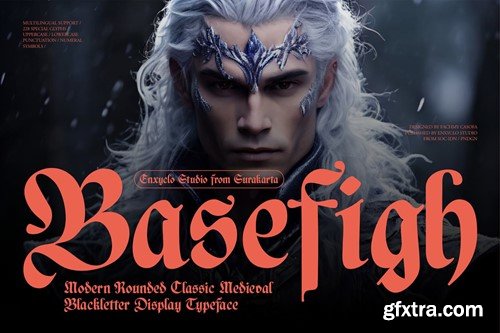 Basefigh - Medieval Rounded Blackletter Font JKPFHHQ Basefigh - Medieval Rounded Blackletter Font JKPFHHQ