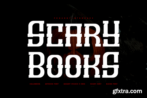 Scary Books - Halloween & Bloody Font JUQLT99 Scary Books - Halloween & Bloody Font JUQLT99