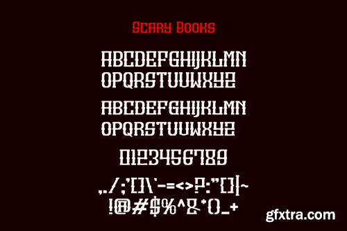 Scary Books - Halloween & Bloody Font JUQLT99 Scary Books - Halloween & Bloody Font JUQLT99