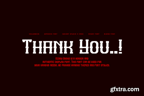 Scary Books - Halloween & Bloody Font JUQLT99 Scary Books - Halloween & Bloody Font JUQLT99