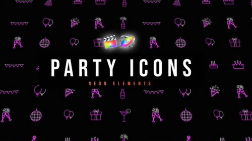 Party Neon Icons - 54056133