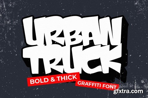 Urban Truck - Thick Graffiti Font BTPVE92 Urban Truck - Thick Graffiti Font BTPVE92
