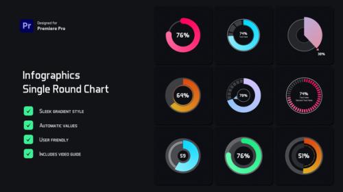 Single Round Chart Infographic | Premiere Pro - 54059939