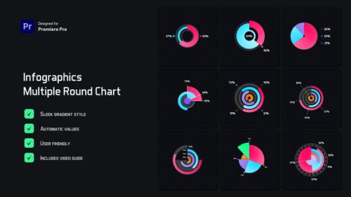 Multiple Round Chart Infographics | Premiere Pro - 54059958
