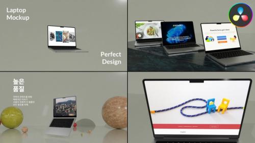 Laptop Presentation Mockup for DaVinci Resolve - 54067074