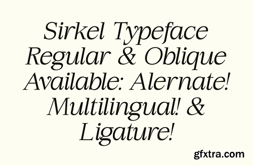 Sirkel - A Modern Serif Font Sirkel - A Modern Serif Font