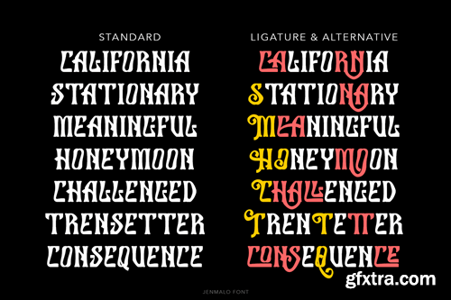 Jenmalo Display Font BZCXLDD Jenmalo Display Font BZCXLDD