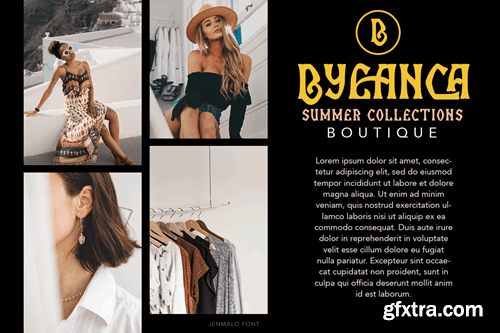 Jenmalo Display Font BZCXLDD Jenmalo Display Font BZCXLDD