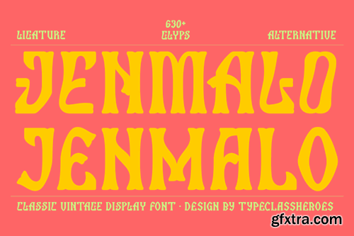 Jenmalo Display Font BZCXLDD Jenmalo Display Font BZCXLDD