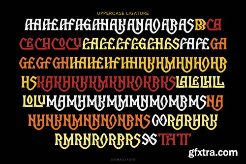 Jenmalo Display Font BZCXLDD Jenmalo Display Font BZCXLDD