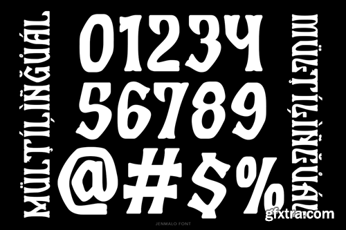 Jenmalo Display Font BZCXLDD Jenmalo Display Font BZCXLDD