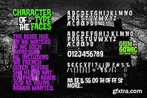 Grim Gothic - Rough horror Font HKRXTGD Grim Gothic - Rough horror Font HKRXTGD