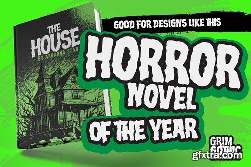 Grim Gothic - Rough horror Font HKRXTGD Grim Gothic - Rough horror Font HKRXTGD