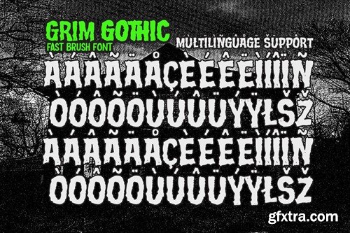 Grim Gothic - Rough horror Font HKRXTGD Grim Gothic - Rough horror Font HKRXTGD