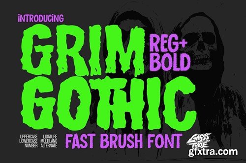 Grim Gothic - Rough horror Font HKRXTGD Grim Gothic - Rough horror Font HKRXTGD