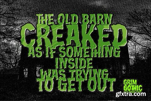 Grim Gothic - Rough horror Font HKRXTGD Grim Gothic - Rough horror Font HKRXTGD