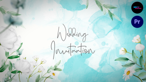 Watercolor Wedding Invitation Slideshow 2.0 | MOGRT - 54075834