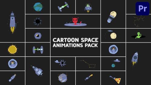 Cartoon Space Animations Pack for Premiere Pro - 54084420