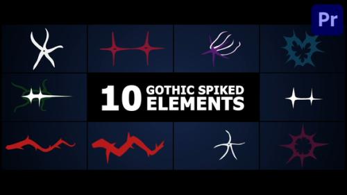 Gothic Spiked Elements | Premiere Pro MOGRT - 54086245