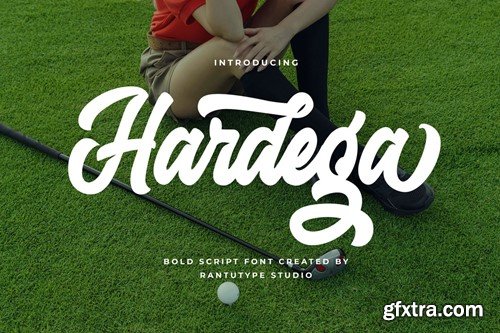 Hardega Bold Script Font 6JP3SF2 Hardega Bold Script Font 6JP3SF2