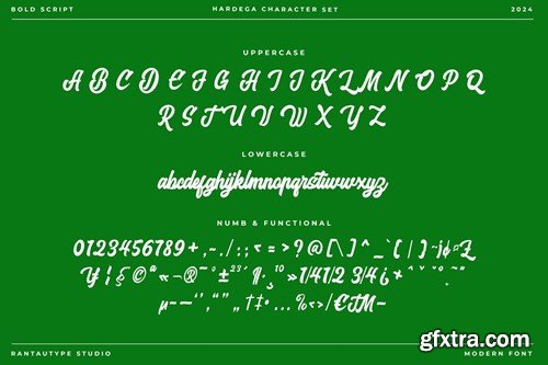 Hardega Bold Script Font 6JP3SF2 Hardega Bold Script Font 6JP3SF2
