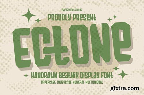 Ectone - Handrawn Beatnik Display Font BAAEXZD Ectone - Handrawn Beatnik Display Font BAAEXZD