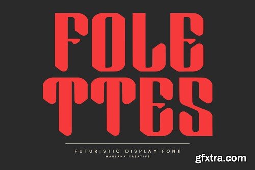 Folettes Futuristic Display Font L3K23LF Folettes Futuristic Display Font L3K23LF