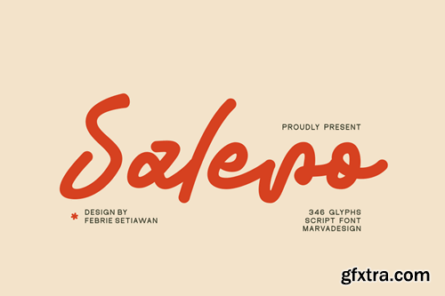 Salero - Script Font FM47BRN Salero - Script Font FM47BRN