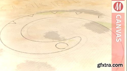 Videohive Canvas - Pencil and Watercolor Logo Reveal 5787701