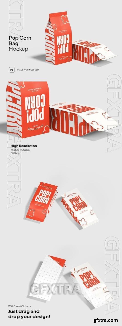 Popcorn Paper Bag Mockup BXXJVF8 Popcorn Paper Bag Mockup BXXJVF8