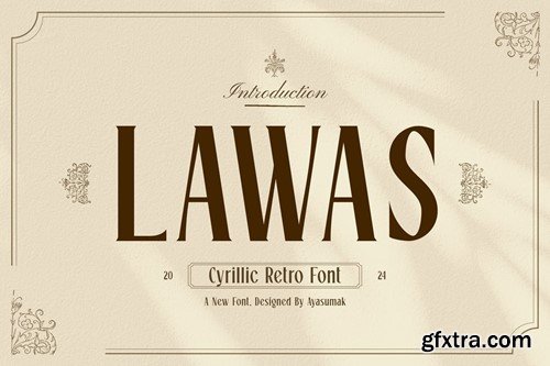 Lawas - Retro Cyrillic Font FRBV3PD Lawas - Retro Cyrillic Font FRBV3PD