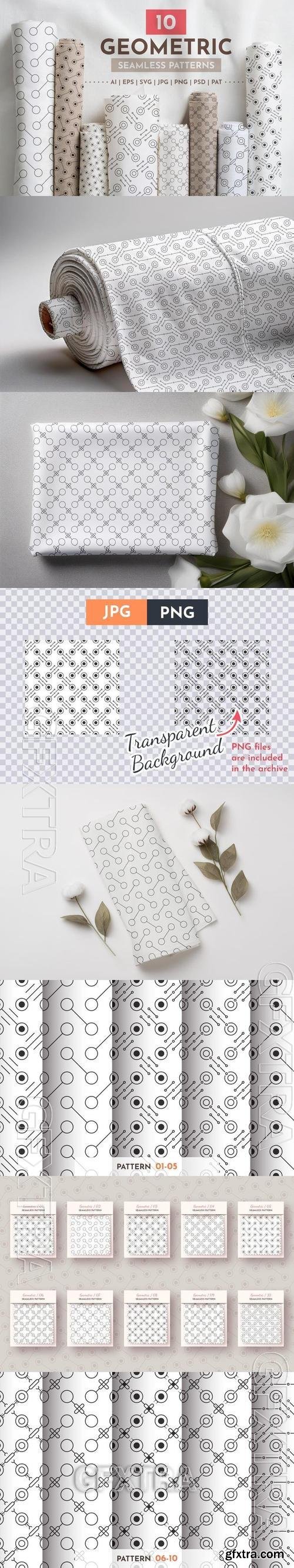 10 Seamless Geometric Patterns BBEVWD2