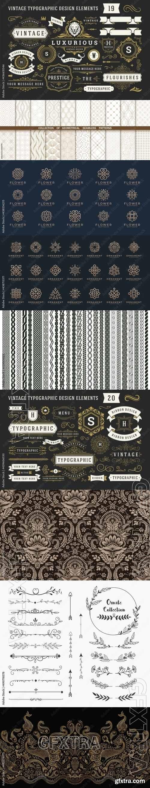 10 Ornament Vector Elements Set 6 10 Ornament Vector Elements Set 6
