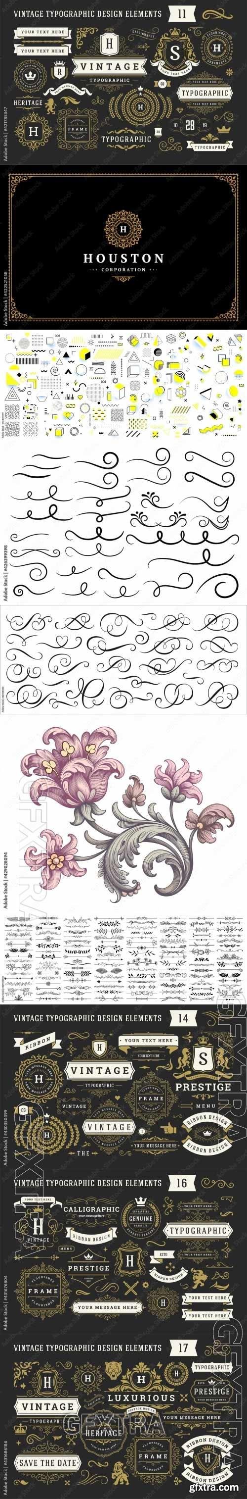 10 Ornament Vector Elements Set 7 10 Ornament Vector Elements Set 7
