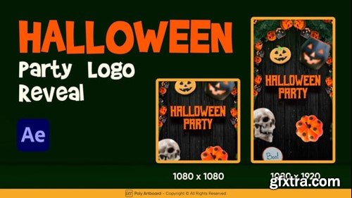 Videohive Halloween Party Logo Reveal For After Effects 54612849 Videohive Halloween Party Logo Reveal For After Effects 54612849
