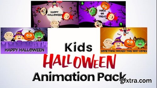 Videohive Kids in Halloween Costumes - Cartoon Animation Pack 54558158 Videohive Kids in Halloween Costumes - Cartoon Animation Pack 54558158