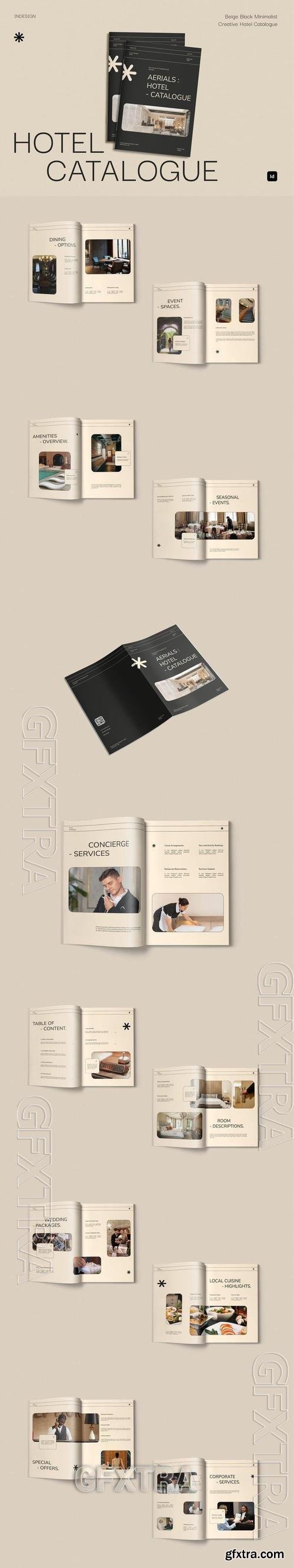 Beige Black Modern Hotel Catalogue | 001 GPDZWCJ