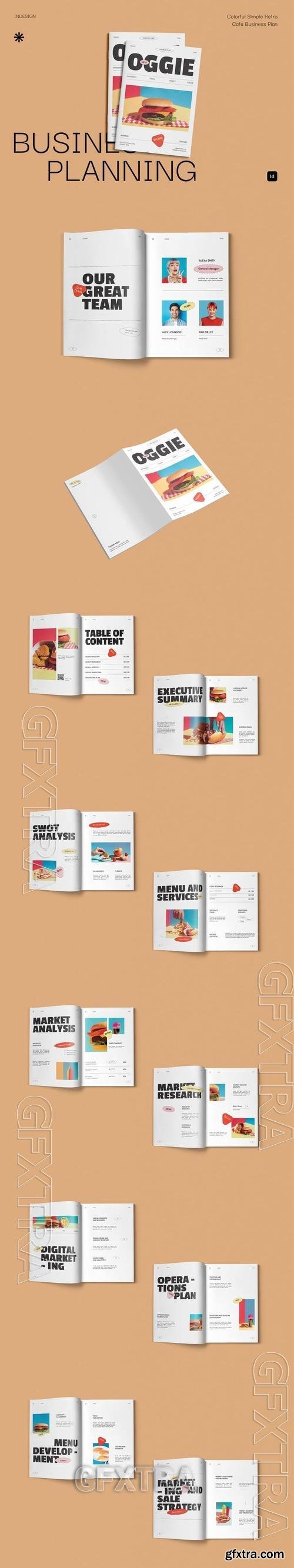 Colorful Simple Retro Cafe Business Plan | 002 XQSNYAX