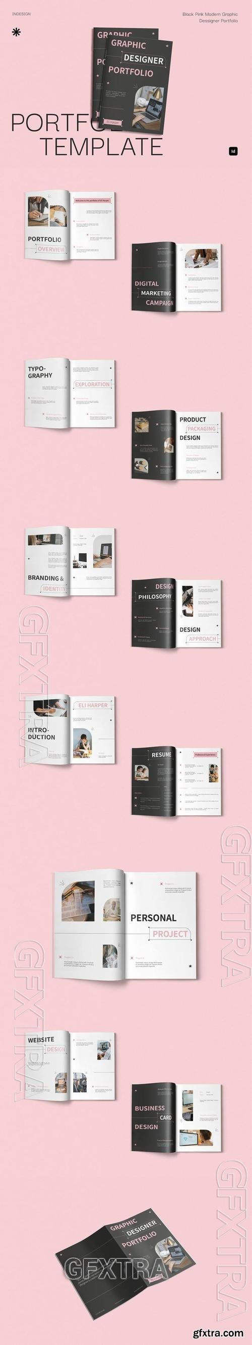 Black Pink Modern Graphic Designer Portfolio | 001 7ZYWXQY Black Pink Modern Graphic Designer Portfolio | 001 7ZYWXQY