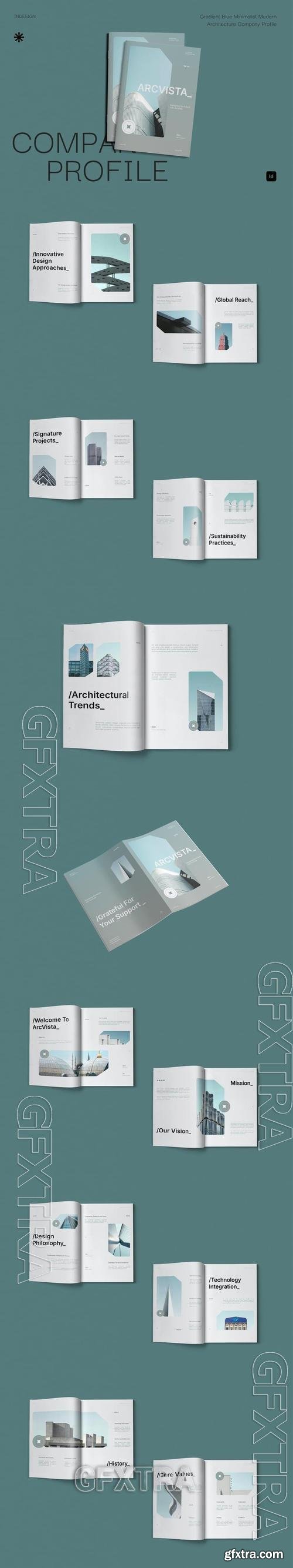 Gradient Blue Modern Company Profile | 001 3PZTH44 Gradient Blue Modern Company Profile | 001 3PZTH44