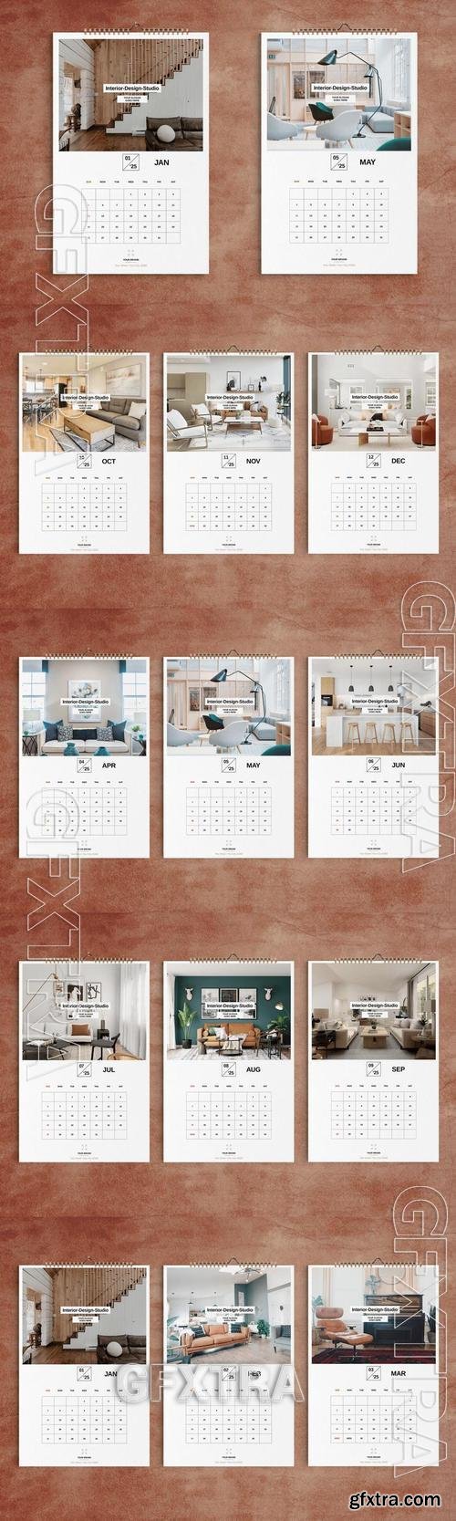 2025 Wall Calendar Interior Design Theme Design MB72R7W 2025 Wall Calendar Interior Design Theme Design MB72R7W
