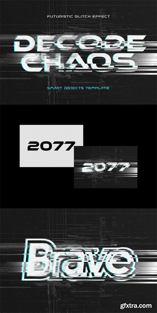 Futuristic Glitch Text Effect for Photoshop Futuristic Glitch Text Effect for Photoshop