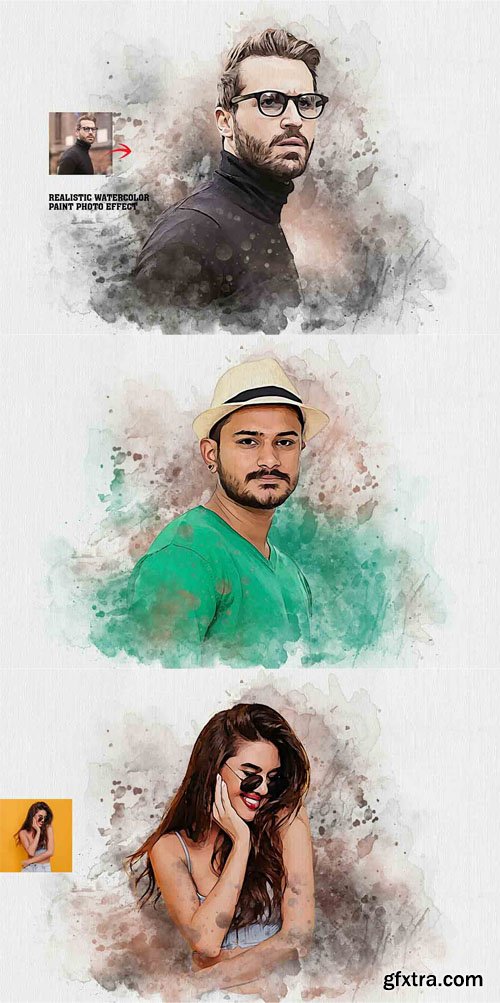 Realistic Watercolor Paint Photo Effect for Photoshop Realistic Watercolor Paint Photo Effect for Photoshop